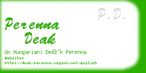 perenna deak business card